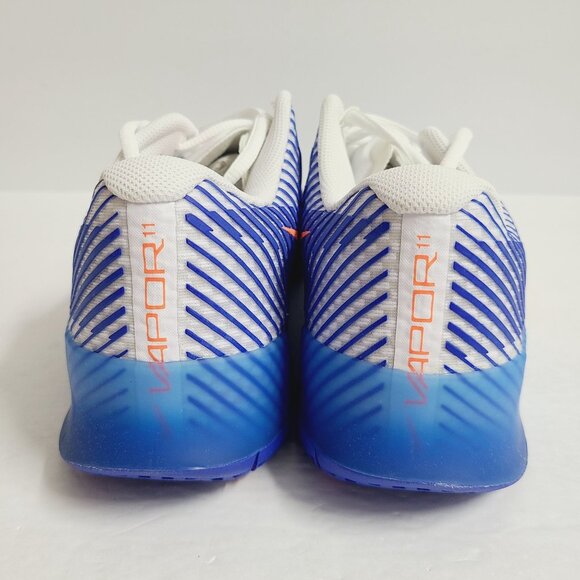 Nike Court Air Zoom Vapor 11 HC Tennis Shoes DR6966-105 Size 8 White Hyper Royal main image 9